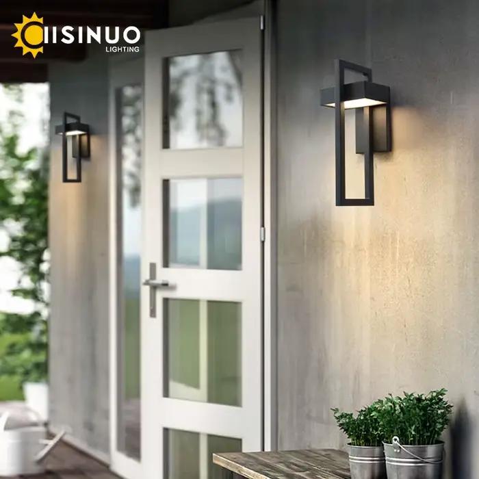 Éclairage mural LED extérieur étanche rétro Vintage couleur noire 10W pour jardin porche applique ré