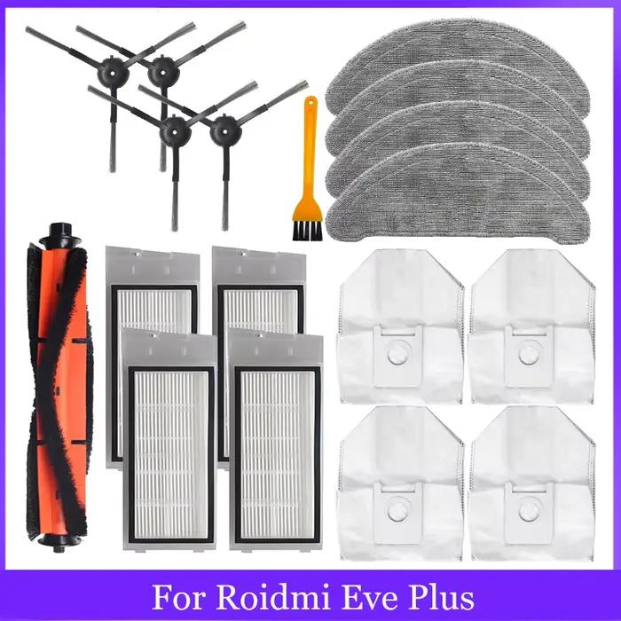 Pièces de rechange pour aspirateur robot Roidmi Eve Plus SDJ01RM, tissu de vadrouille, filtre Hepa,