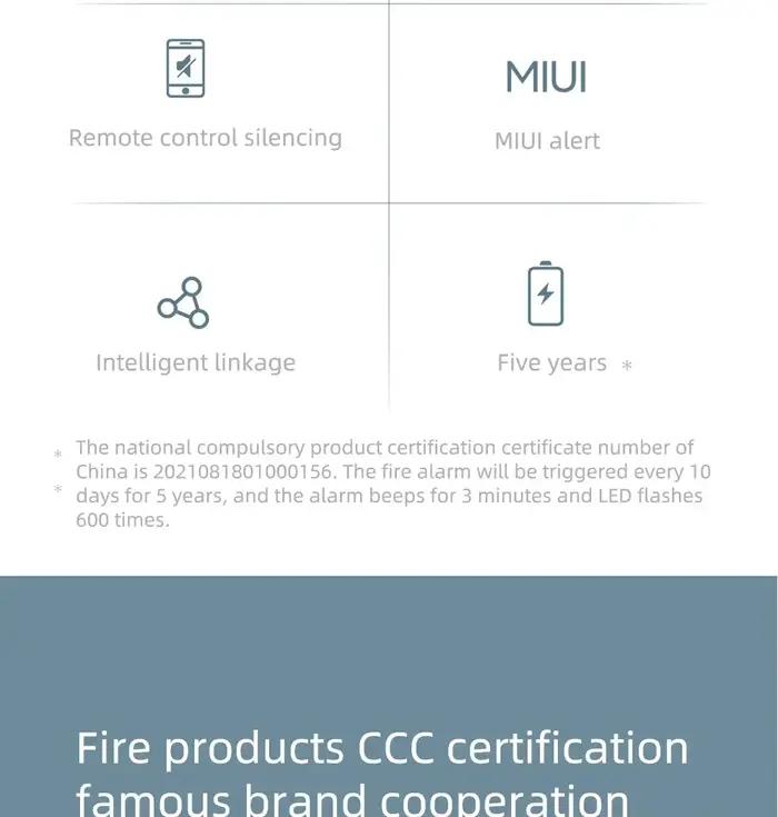 Détecteur de fumée intelligent Xiaomi Mijia