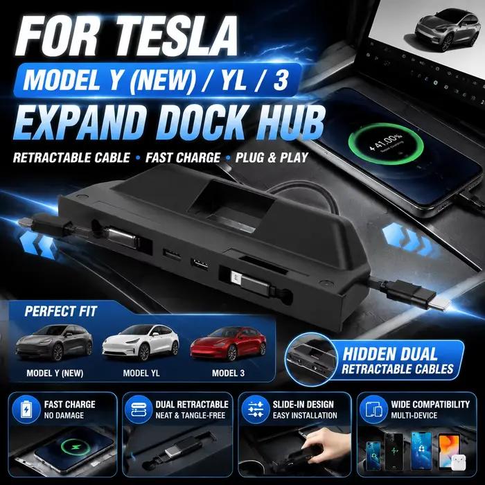 Hub d'extension de console centrale pour Tesla Model 3/Y