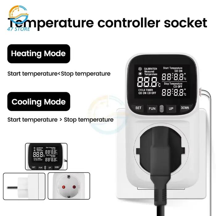 Thermostat intelligent à affichage numérique de haute précision