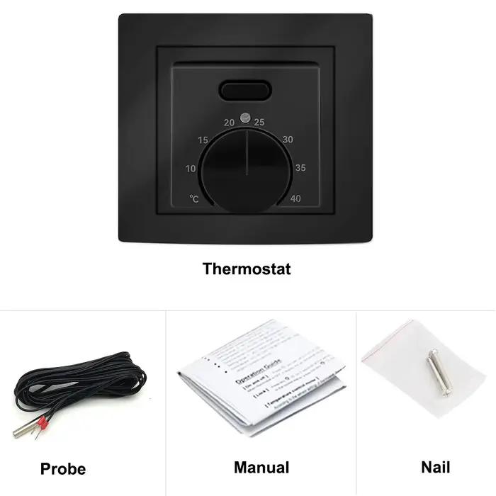 MINCO HEAT Electric MK05 Thermostat d'ambiance 220V 16A régulateur de température pour système de chauffage par le sol