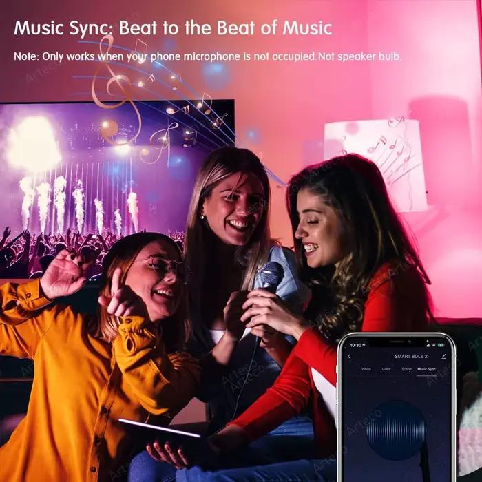 Ampoules LED intelligentes WiFi E27 15W RGB 2700K-6500K Tuya Smart Life