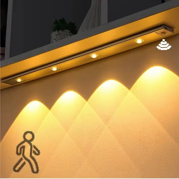 LED Armoire Veilleuse Capteur de Mouvement Sans Fil Ultra Mince Pour Cuisine Dressing et Chambre Occasions Spéciales