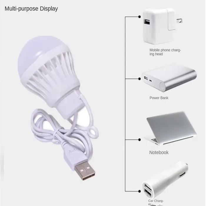 Ampoule USB LED DreammingLighting Boule 925 Lumens Blanc Froid Portable Mini Lampes Camping Lecture Bureau Randonnée Jardin Occasions Spéciales