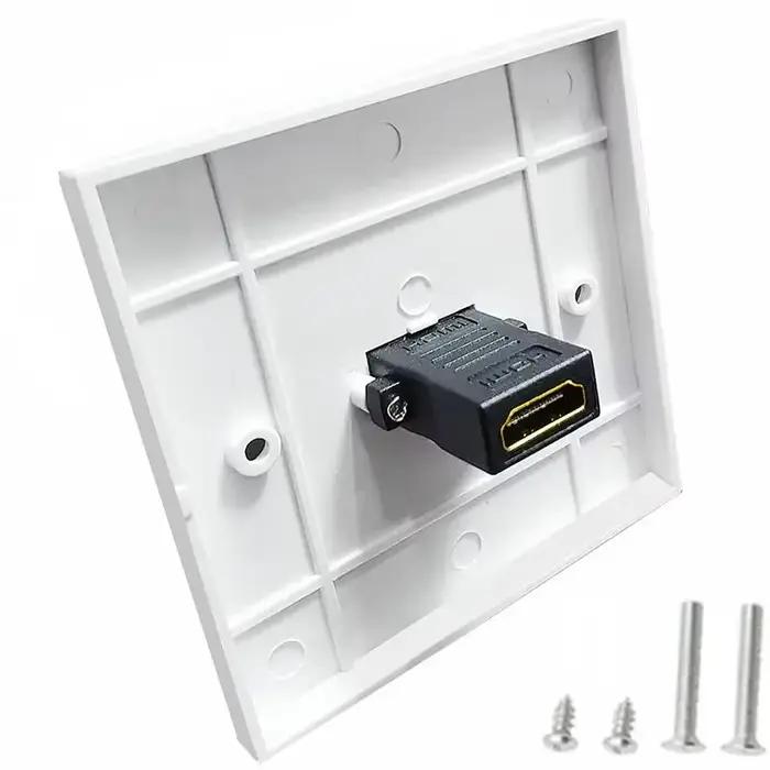Panneau de prise HDMI haute définition pour télévision numérique et systèmes multimédias modernes avec support 4K 60Hz et pivot à 180/90 degrés