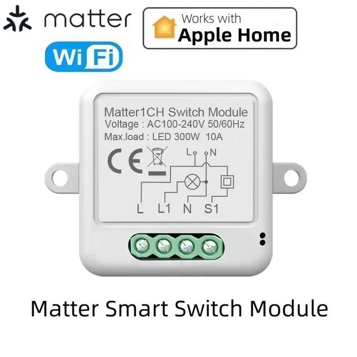 Matter WiFi Module de commutation intelligent fil neutre requis maison intelligente bricolage disjon