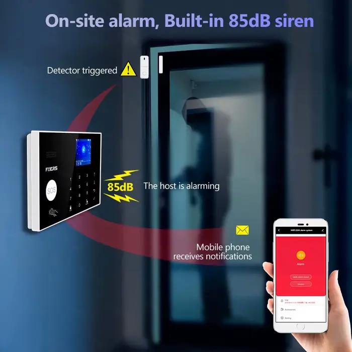 Système d'alarme sans fil FUERS WIFI GSM pour la maison