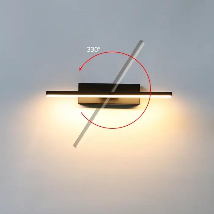 Applique murale LED d'intérieur chambre chevet applique murale 330 ° rotatif angle de lumière réglab