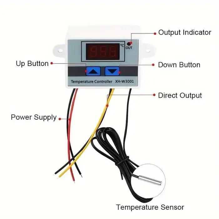 Commutateur de commande de thermostat numérique, gestion précise de la température, adapté à un usag