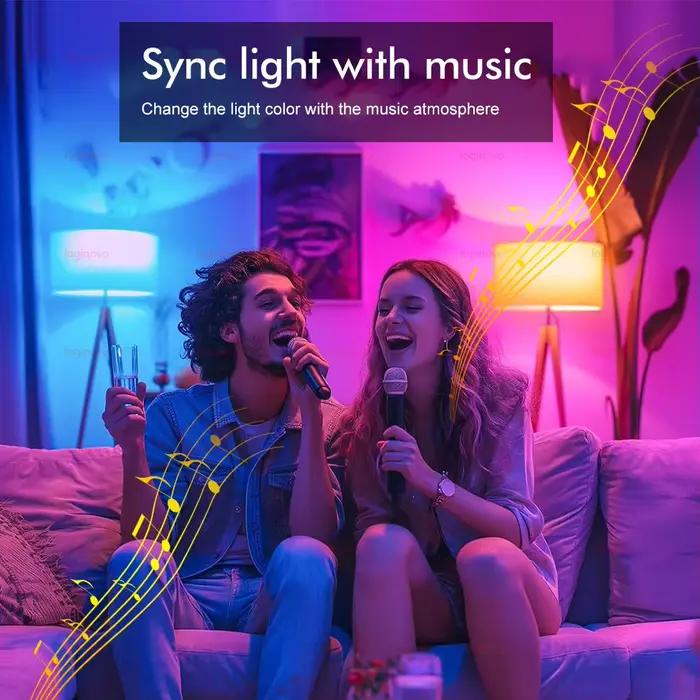 Ampoule LED Bluetooth/WiFi E27 15W 20W 110V 220V RGB RGBCW Intense Variable Lampe Alexa Google Home Tuya Smart Life Occasions Spéciales