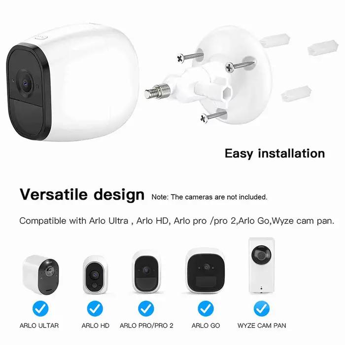 Support mural réglable pour caméra domestique ARLO HD/ARLO PRO/ARLO PRO2/ARLO GO/ARLO ULTRA/WYZE CAM PAN