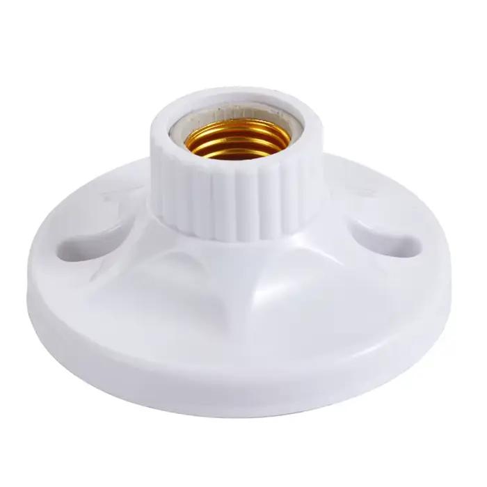Base d'ampoule LED montée en surface avec vis, doublure en bakélite, support de lampe de poche, conv