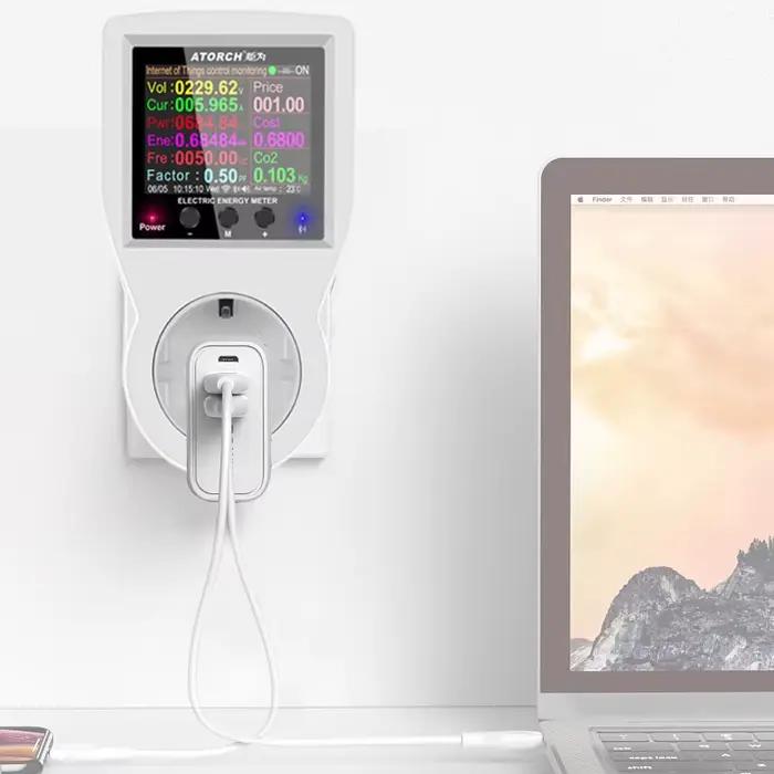 16A Tuya WIFI prise intelligente AC220V 110V wattmètre numérique