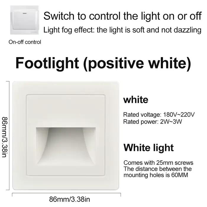 Encastré Led escalier lumière 180-220V applique murale éclairage étape escalier allée lampes encastr