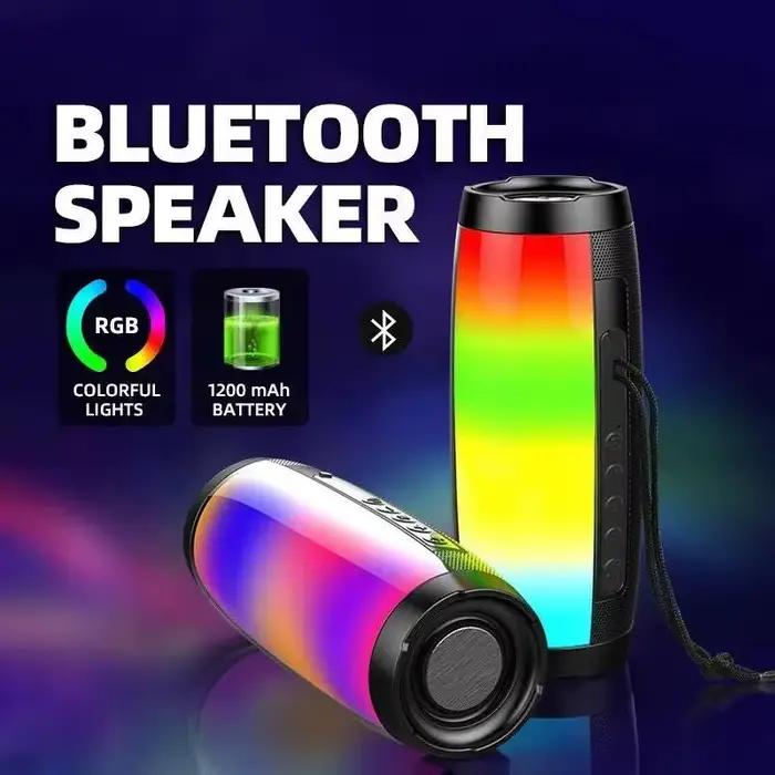 Haut-parleur Bluetooth LANFY BT-1202 avec spectacle de lumière LED 360 coloré pour ambiance festive et musicale à la maison