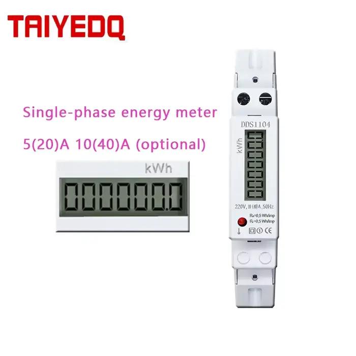 Wattmètre numérique monophasé 10(40)A, 1P, 2 fils, consommation d'énergie, kWh, AC 220V, 50Hz, LCD é