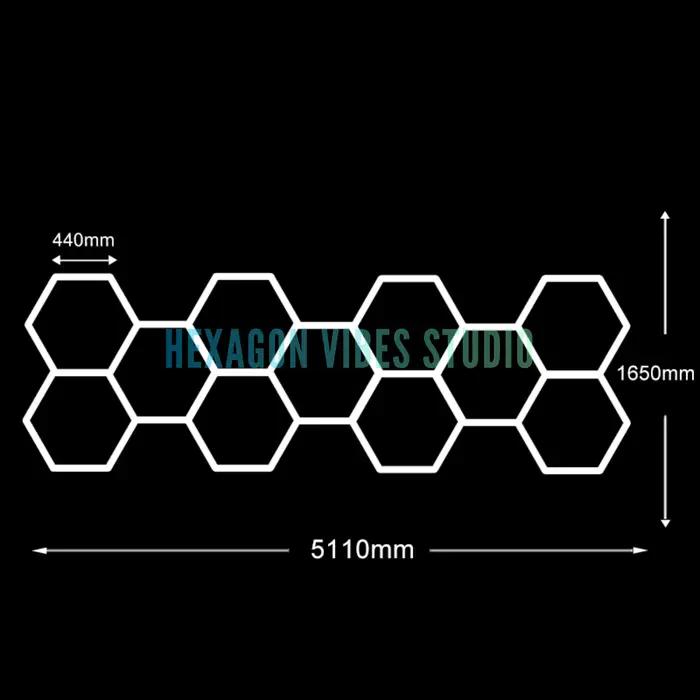 Lumière LED hexagonale pour Garage