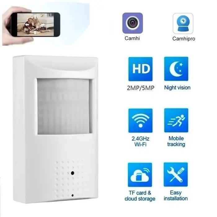 Camhi Mini Caméra IP WiFi sans fil de style PIR pour la sécurité domestique