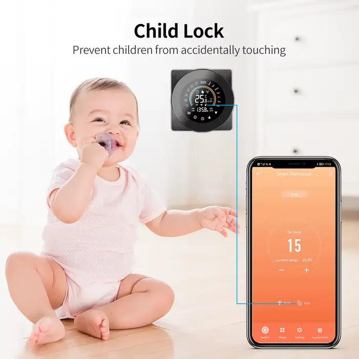 Thermostat Wifi pour chauffage au sol électrique/eau/gaz