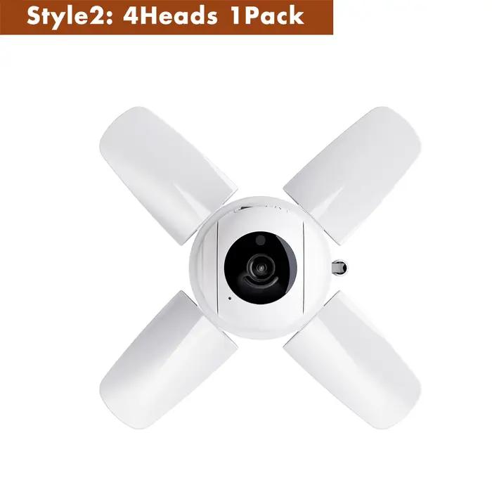 Lumière LED de Garage E26 avec caméra de sécurité intelligente, adaptée au hangar de Garage, Studio,