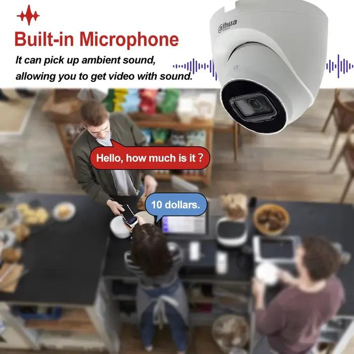 Dahua 4MP 8MP 4K caméra IP extérieure humaine détecter micro IR 30m PoE