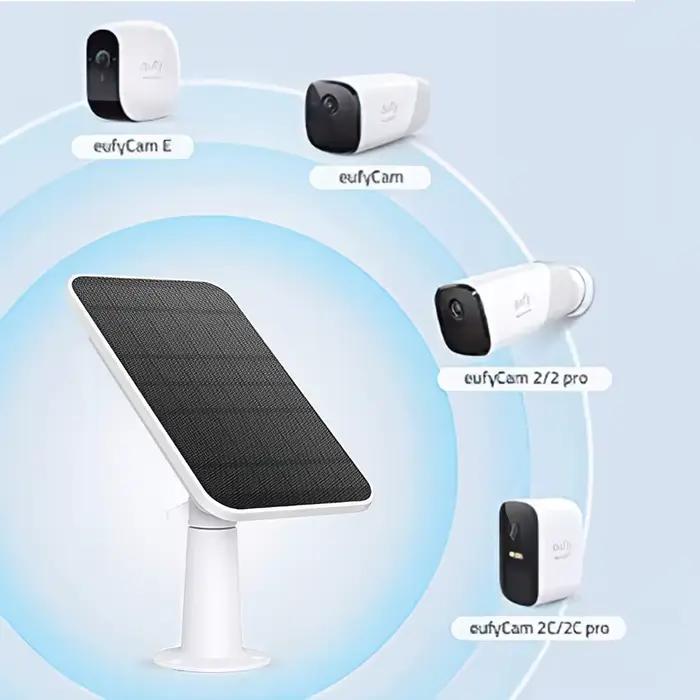 Panneau solaire 4W pour caméra Eufy Eufycam 2/2C/2C Pro/E/2 Pro