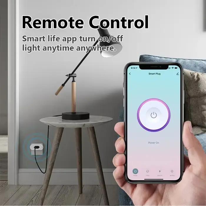 Prise intelligente Wi-Fi standard brésilienne 16A/20A compatible Tuya contrôle à distance application surveillance consommation électricité occasions spéciales智能家居插头智能Wi-Fi巴西标准16A/20A兼容Tuya远程控制应用程序监控电力消耗特殊场合