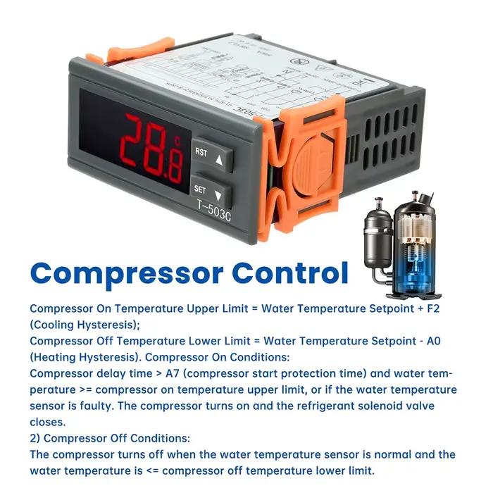Contrôleur de température numérique T-503C DC24V