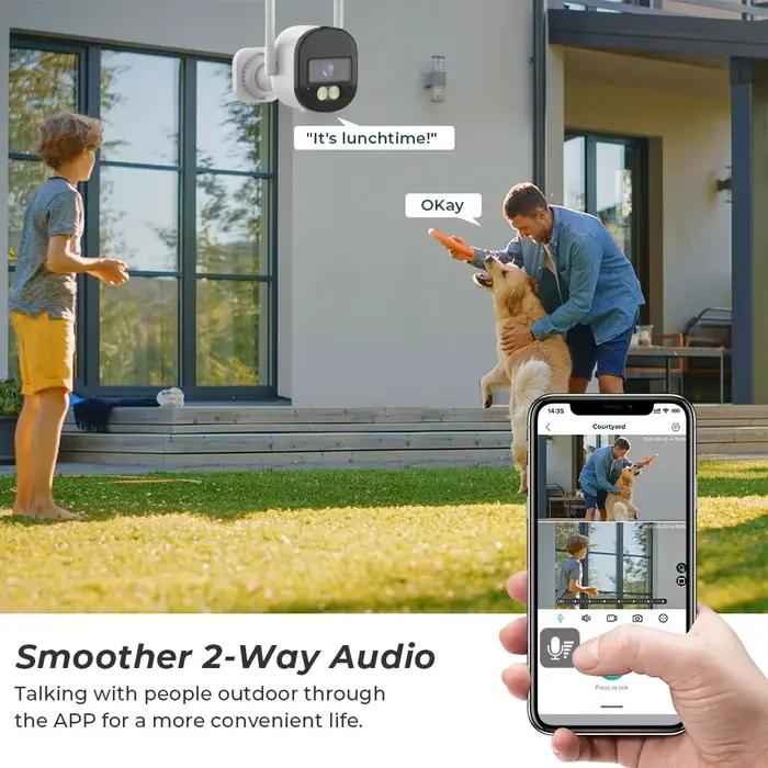 Caméra de sécurité IP extérieure Tuya Wifi PTZ avec zoom 10X