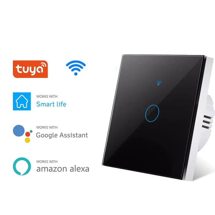 Interrupteurs intelligents WiFi EU sans fil neutre, interrupteur tactile RF433, fonctionne avec l'ap