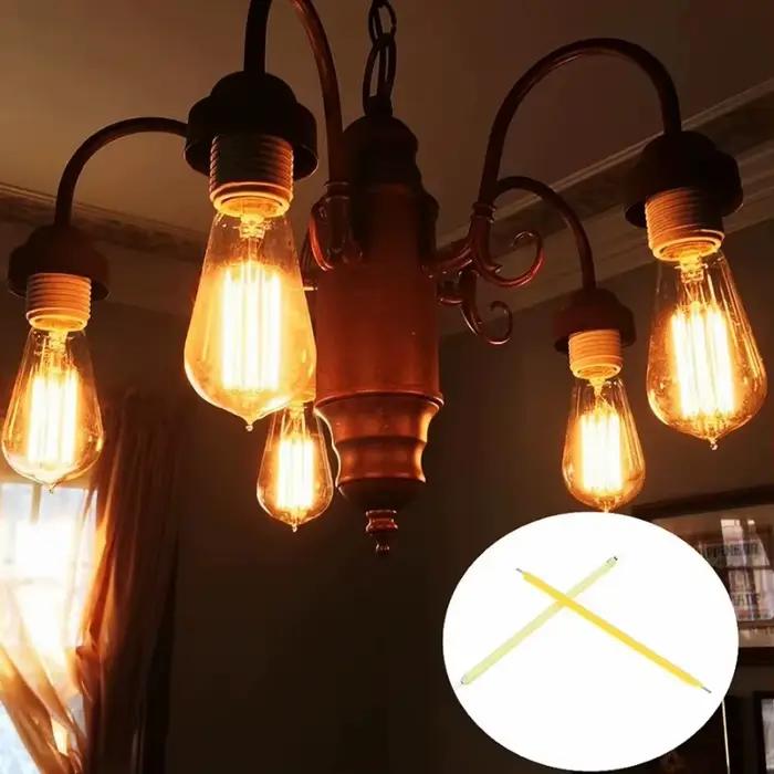 10 pièces 3V COB LED céramique Filament Edison ampoule