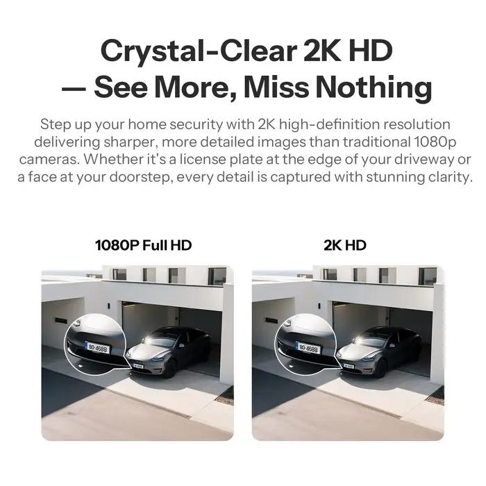 SONOFF CAM-B1P Caméra de sécurité intelligente extérieure 2K HD avec détection humaine AI IP65 résistante aux