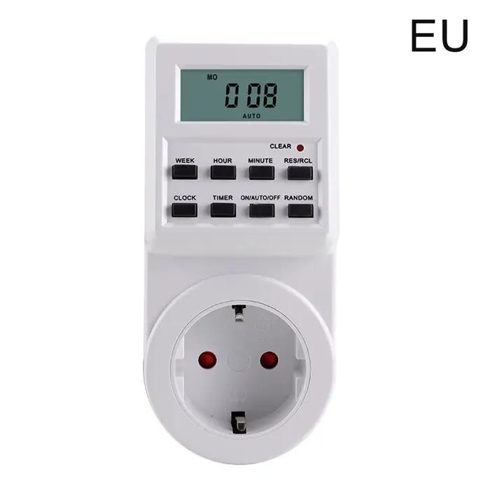 Minuterie numérique électronique, 12/24 heures, cyclique, prise UE, UK, US, minuterie de cuisine, pr