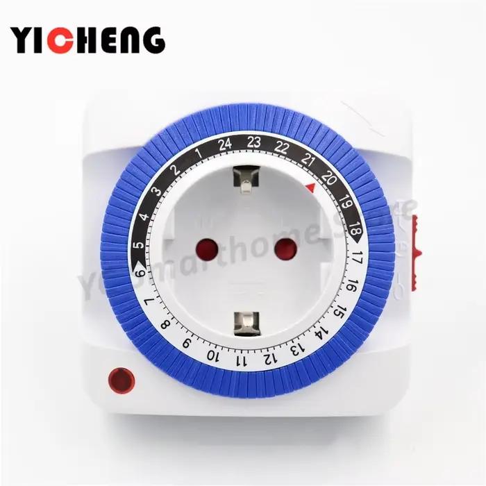 Minuterie mécanique or/noir avec plage de synchronisation 15min-24h pour contrôle efficace et durable des appareils électriques occasions spéciales