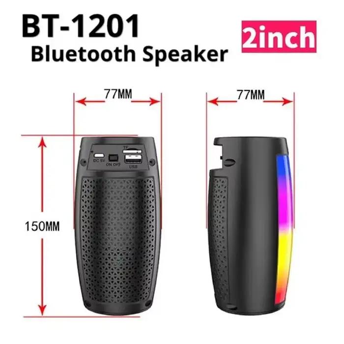 Haut-parleur Bluetooth LANFY BT-1202 avec spectacle de lumière LED 360 coloré pour ambiance festive et musicale à la maison