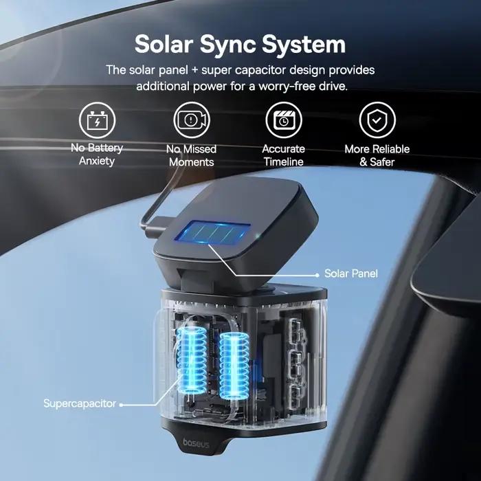 Baseus 3K Dash Cam VD1 caméra avant et arrière HD GPS intégré Galileo supercondensateur voiture DVR