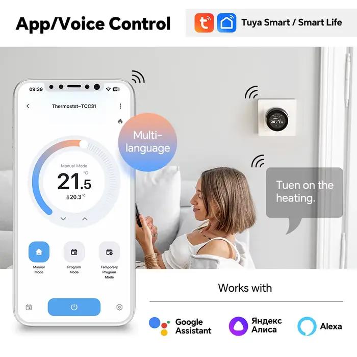 Thermostat intelligent Beok Tuya pour chauffage au sol