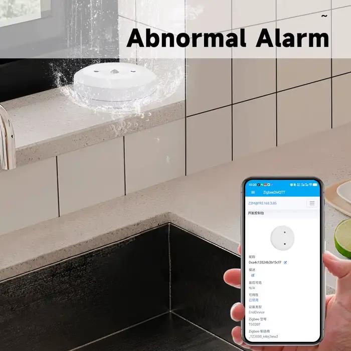 Capteur de fuite d'eau intelligent pour maison connectée ZigBee 2MQTT