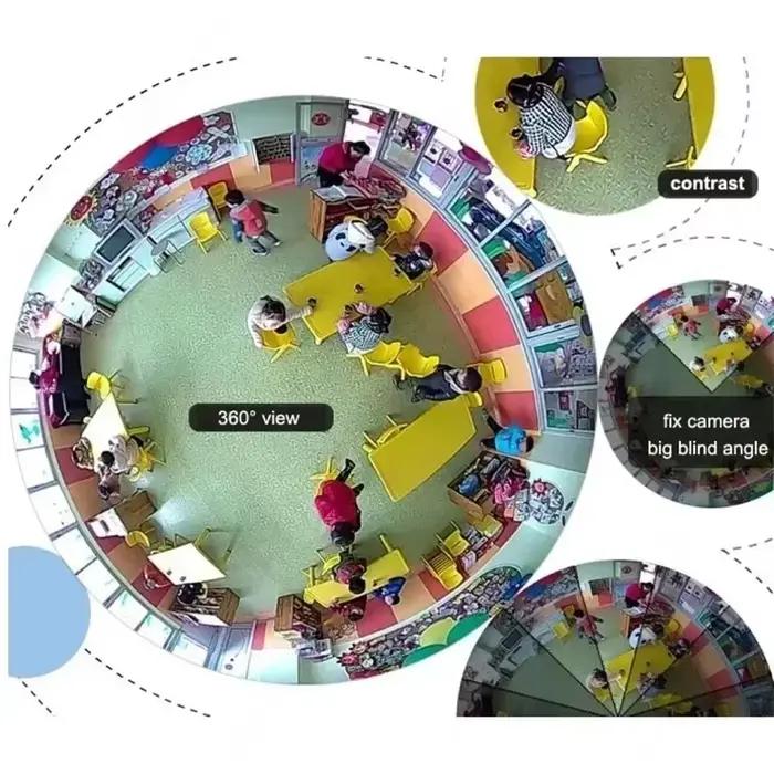 Petite caméra de surveillance Wifi 360 ° Visiophone IP vocal bidirectionnel à vue panoramique