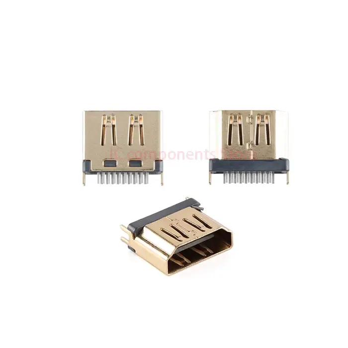 Connecteur d'interface HDMI HD SMD 19 broches 19P