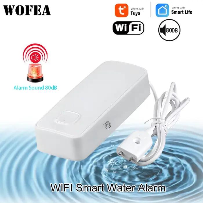 Alarme de fuite d'eau intelligente Tuya WiFi avec notification gratuite par l'application Tuya Smart