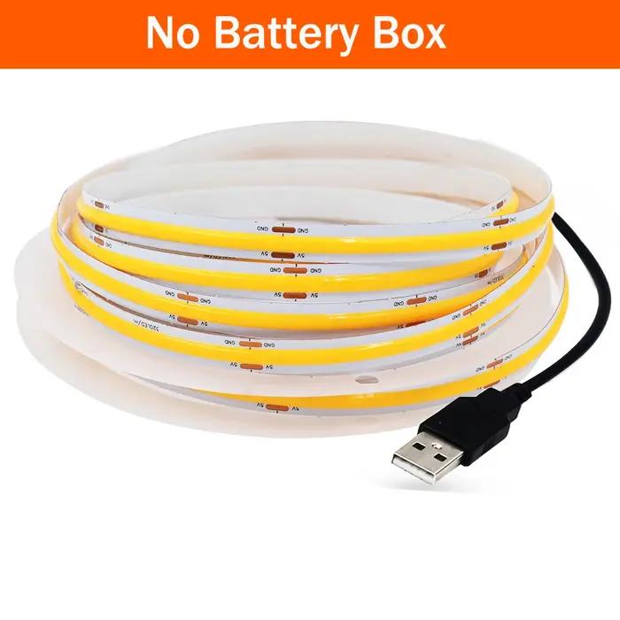 Bande LED COB XUNATA 320LEDs/m pour salon - Lumière douce et équilibrée - Haute qualité de lumière - Installation facile - Flexibilité exceptionnelle - Adhésion précise - Idéale pour soirées et événements familiaux