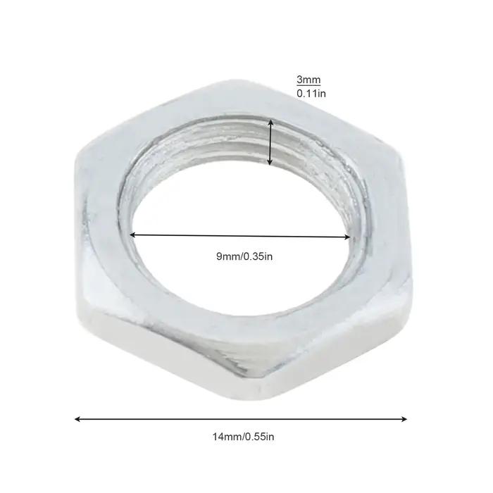 M10 x 1.0 filetage fin luminaire écrou hexagonal pour luminaire filetage fin plat écrou hexagonal fi