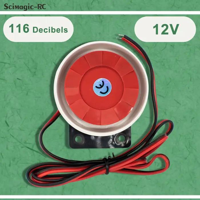 Nouveau DC 6-12V Mini Alarme Sirène Audio Antivol Buzzer 120db Haute décibel Sécurité Piezo Buzzer A