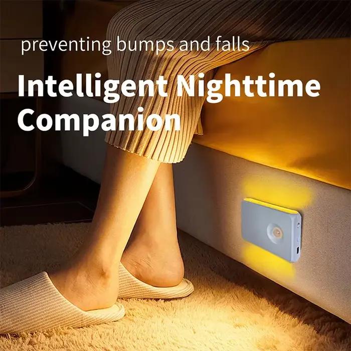 Lumières d'escalier capteur de mouvement intérieur Rechargeable veilleuse sans fil sous armoire éclairage pour escaliers couloir cuisine salle de bain