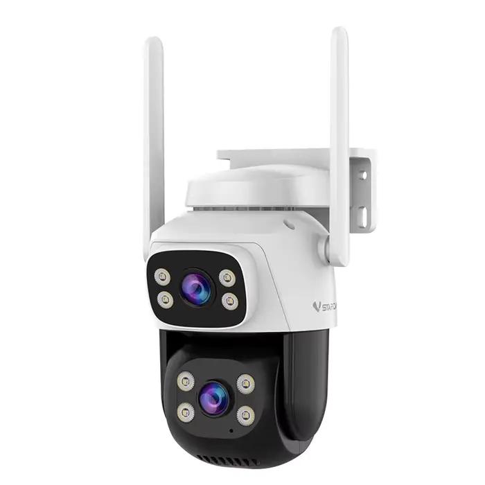 Caméra de sécurité extérieure Vstarcam 5MP à double objectif et double écran, zoom 5X, PTZ, WiFi, av