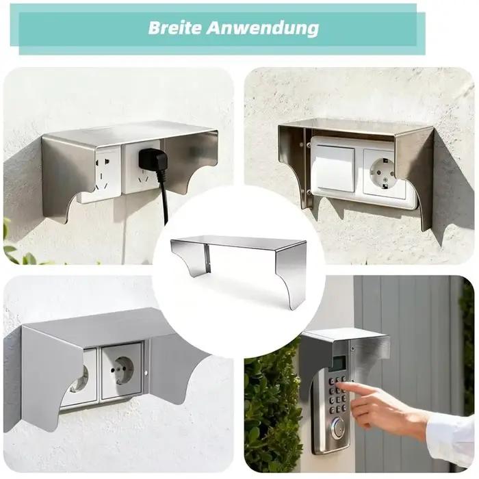 Housse de protection contre la pluie pour prise encastrée résistante aux intempéries facile à installer pour sonnettes extérieures et interrupteurs occasions spéciales et quotidiennes