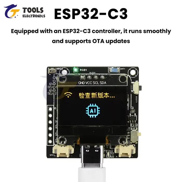Module d'assistant vocal intelligent ESP32-C3 avec écran OLED 0.96 pouces pour projets de robotique et développement avancé en électronique