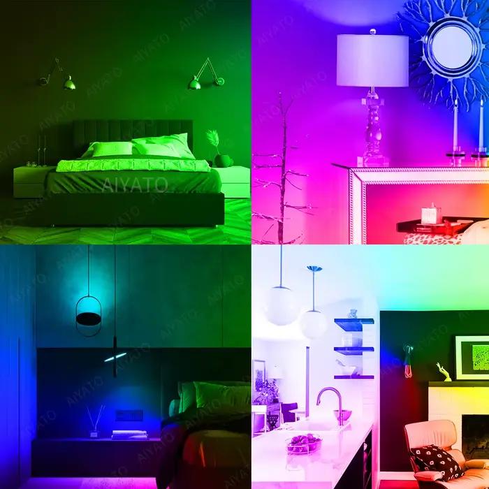 Tuya WIFI Bluetooth LED ampoule vie intelligente APP contrôle réglable 9W 18W E27 220V RGB + CW + WW changement de couleur lampes compatibles IOS/Android